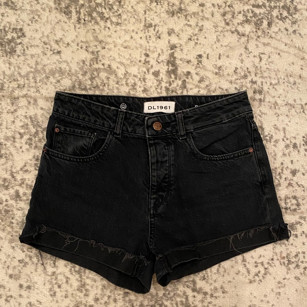 High Waisted Cuff Denim Shorts
